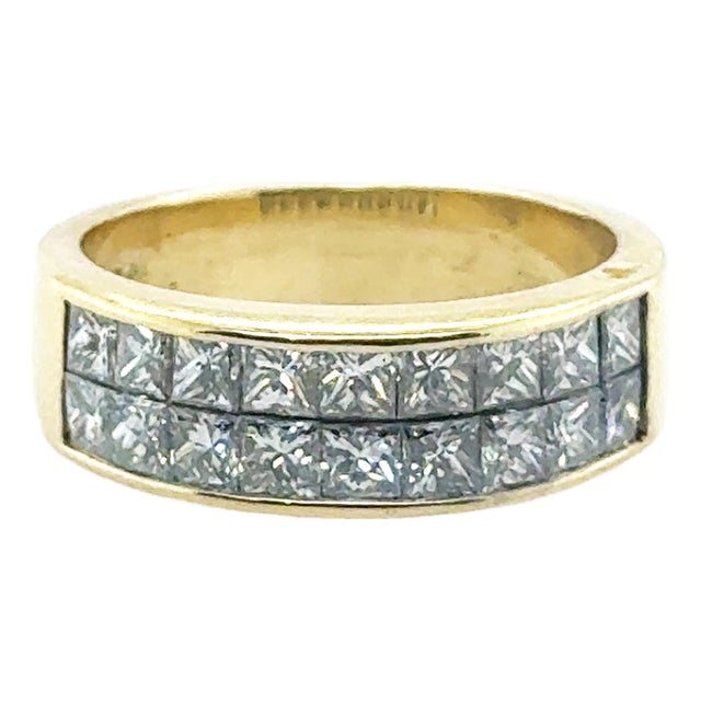 Late 20th Century 18k Quadra Diamond Ring, Size 5 For Sale