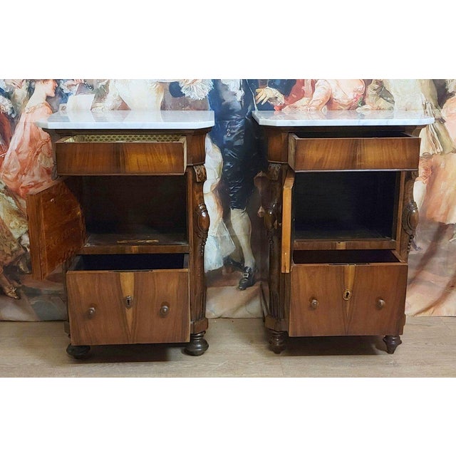 Purple Italian Charles X Mahogany Dressers, Set of 2 For Sale - Image 8 of 10