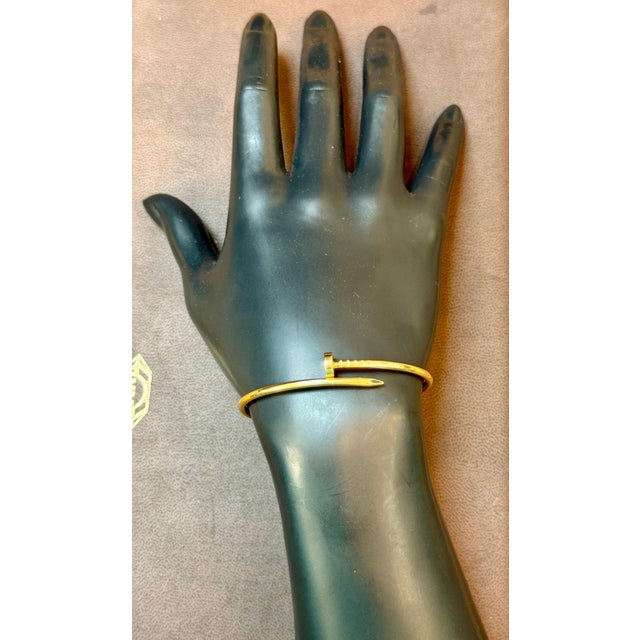 Cartier Cartier JUSTE UN CLOU BRACELET 16 Nail GRL727 18kt Yellow Gold AU750 AUTHENTIC For Sale - Image 4 of 18