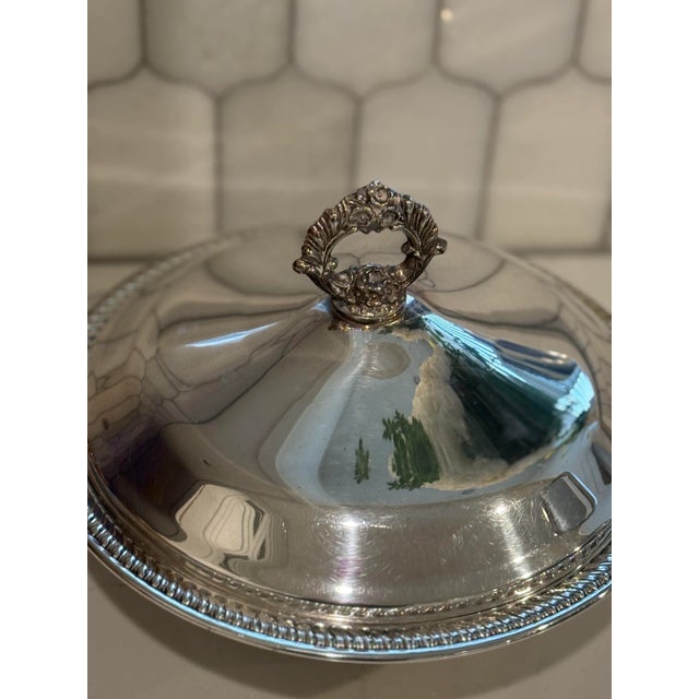 Late 20th Century Late 20th Century Silver Plated Serving Bowl Dish For Sale - Image 5 of 7