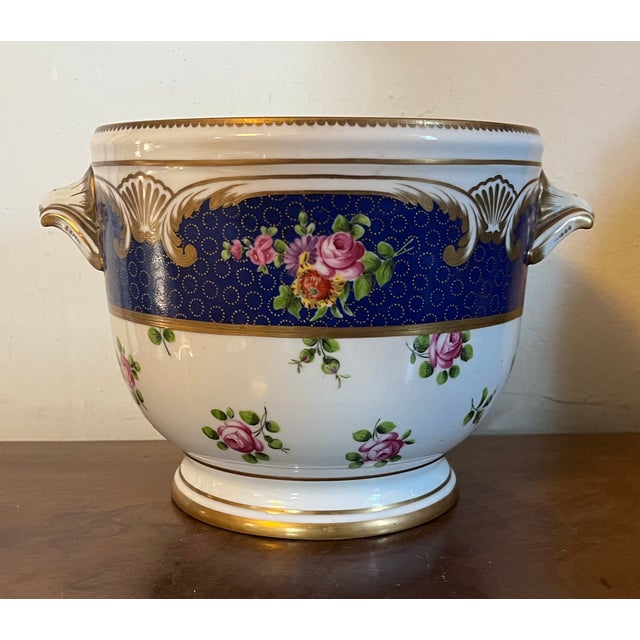 Ceramic Antique 18th Century French Louis XV Sevres Porcelain Cachepot or Bottle Cooler For Sale - Image 7 of 13