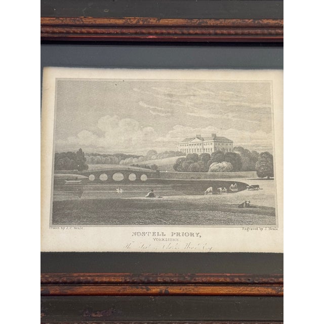 This exquisite antique engraving of Nostell Priory, Yorkshire beautifully captures the grandeur of one of England's most...