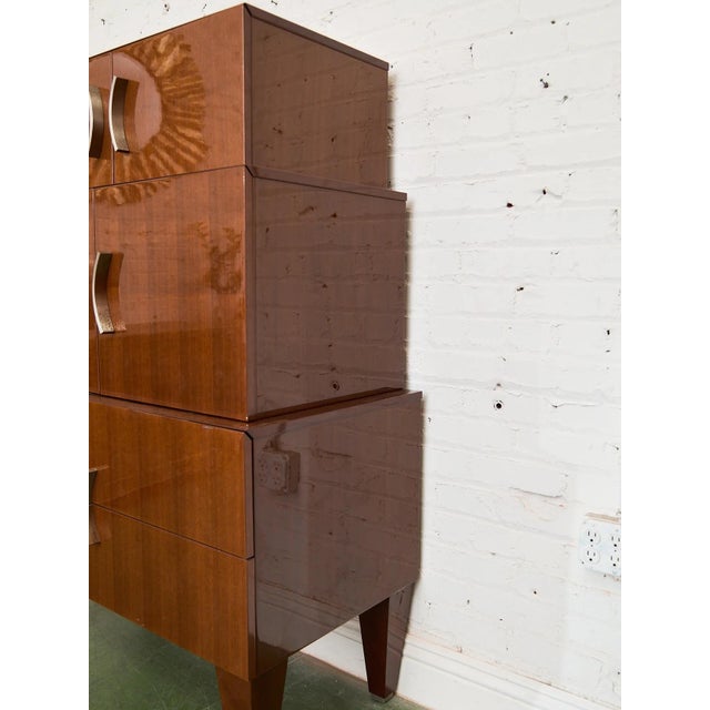 Italian Late 20th Century Nicole Miller Italian High-Gloss Stacked Lacquer Cabinet For Sale - Image 3 of 11