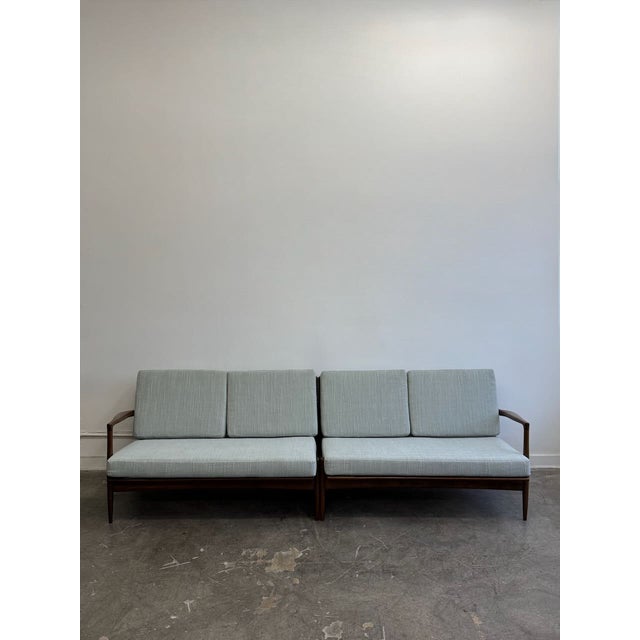 Set of 2 Loveseats Attributed to Ib-Kofod Larsen for Selig For Sale - Image 10 of 15