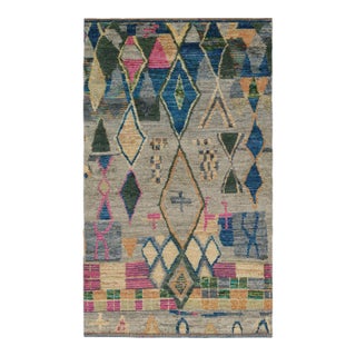 Rug & Kilim’s Contemporary Moroccan Style Rug With Polychromatic Geometric Patterns For Sale