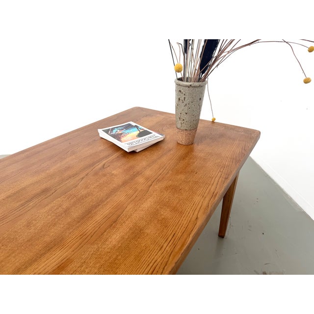Farmhouse Table with Oak Top and Tapered Pine Legs, France, 1950s For Sale - Image 12 of 18