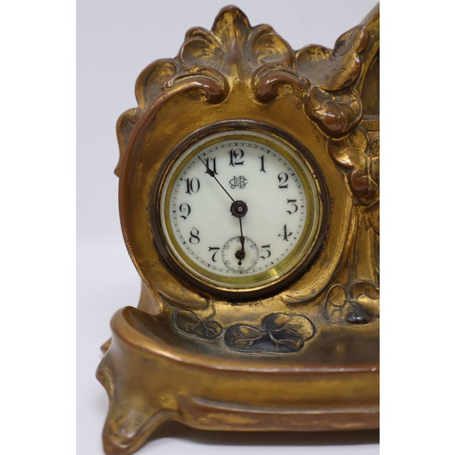 A beautifully modeled Jennings Brothers equestrian desk clock, bringing the character of a traditional sporting library to...