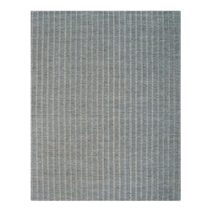 9x12 Gray Hand-Knotted Wool Subtle Vertical Stripe Geometric Modern Carpet Rug