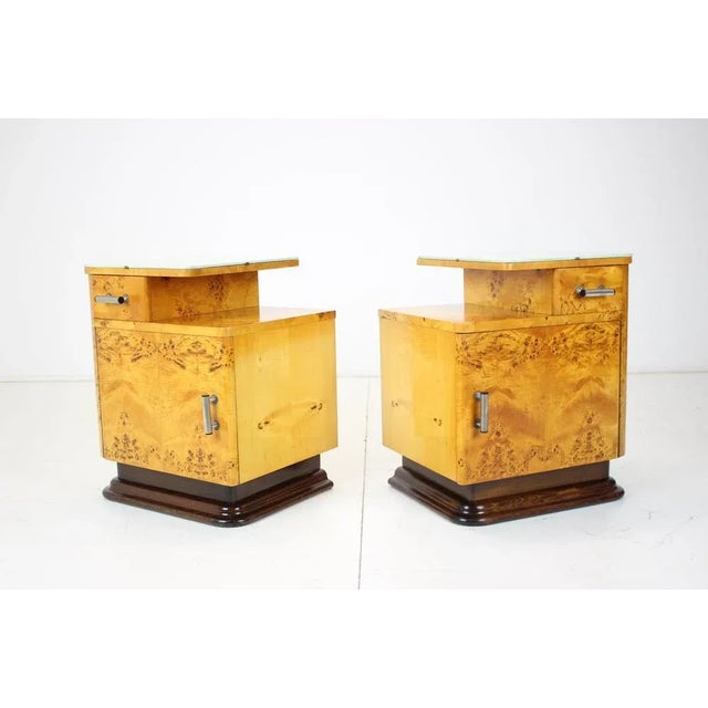 Bedside Tables by Jindřich Halabala for Up Závody, 1950s, Set of 2 For Sale - Image 4 of 18