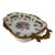 Vintage French Limoges Hand-Painted Porcelain & Gilt Metal Floral Tray For Sale