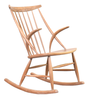 Mid-Century Modern Oak Rocking Chair by Illum Wikkelsø for Niels Eilersen, 1950s