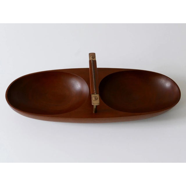 Mid-Century Modern Mid-Century Modern Austrian Nut Bowl in Teak by Carl Auböck, 1950s For Sale - Image 3 of 18