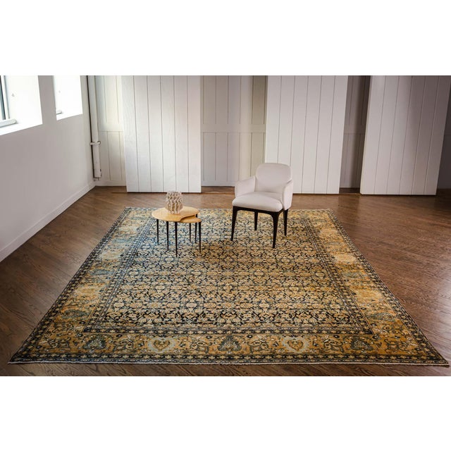 Early 20th Century Persian Kirman Botanic Handwoven Wool Rug For Sale - Image 10 of 10