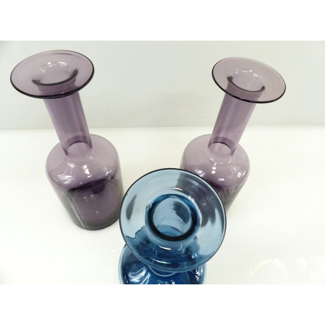 Holmegaard Vintage Gulvvase Vases by Otto Brauer for Holmegaard, Denmark, 1960s, Set of 3 For Sale - Image 4 of 8