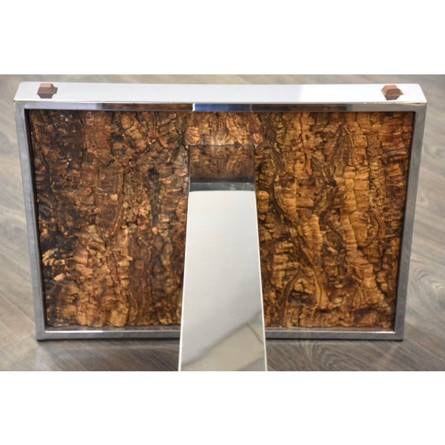 Chrome and Cork Coffee Table Base Chairish