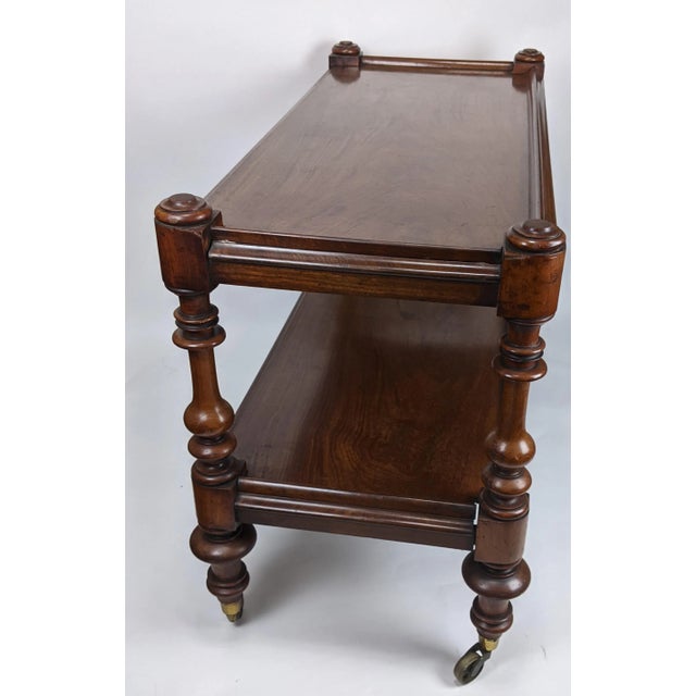 French 19th Century French Louis Philippe Two-Tier Bar Cart For Sale - Image 3 of 6