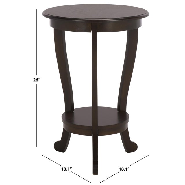 Contemporary Mary Pedestal Table in Dark Chocolate For Sale - Image 3 of 8