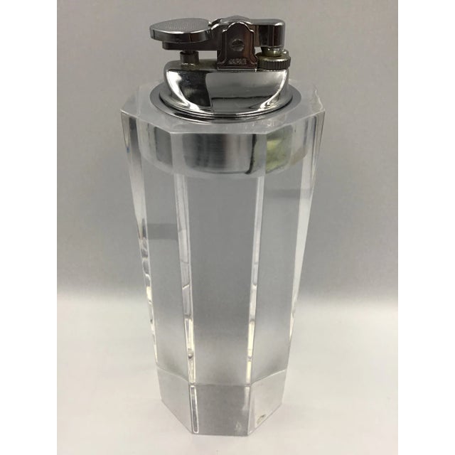 Astrolite Vintage Lucite Astrolite Octagon Shape Table Lighter For Sale - Image 4 of 8