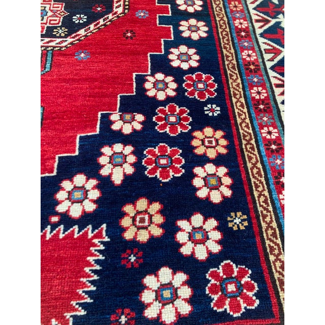 Antique Shahnazari Shirvan Caucasian Rug 3'9" X 6'4" Circa 1870 For Sale - Image 11 of 14