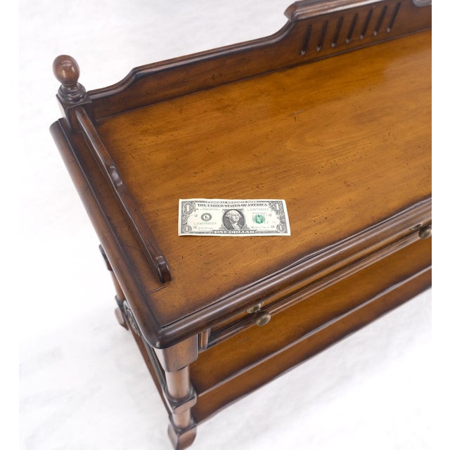 Spanish Liz Clairborne Spanish Colonial 2 Drawers 3 Tier Fruitwood Sideboard Server MINT For Sale - Image 3 of 18