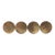 Set of 0.875 In. Plain Round Cast Brass Cabinet Drawer Knobs For Sale