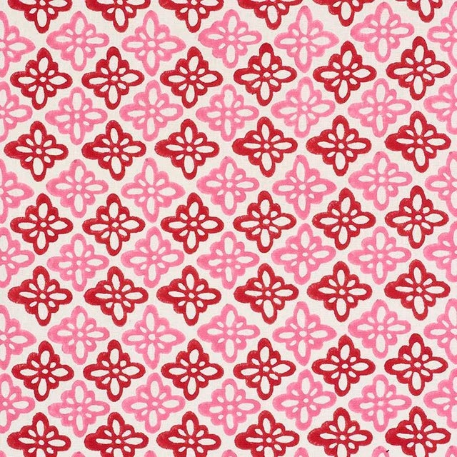 Contemporary Sample - Schumacher X Molly Mahon Pattee Fabric in Pink For Sale - Image 3 of 3
