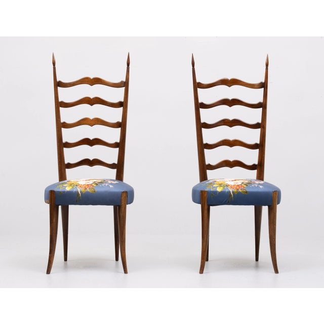 Set of Ladder Back Chairs attributed to Paolo Buffa, Italy, 1956 For Sale - Image 9 of 10