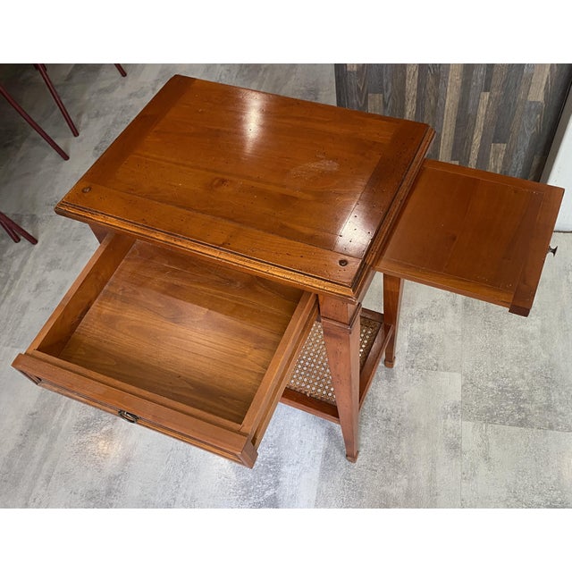 Vintage Side Table in Cherry Wood, 1950 For Sale - Image 13 of 18