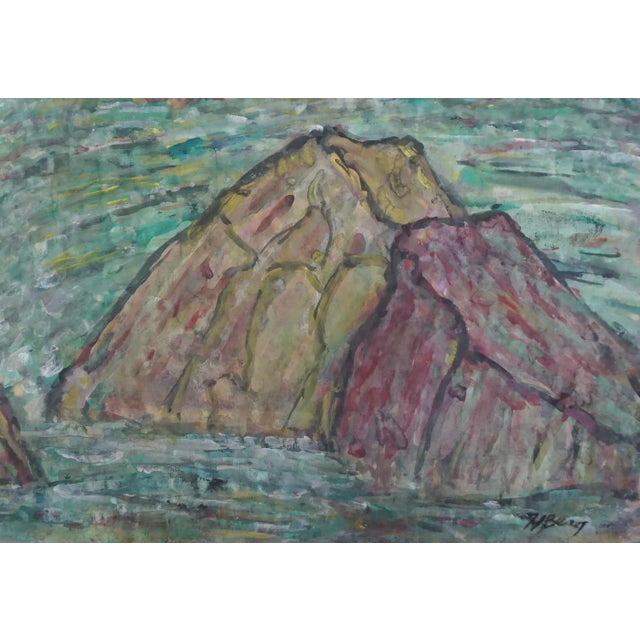 Mid Century Mountain Stream Modernist Landscape by Honora Berg For Sale - Image 4 of 6
