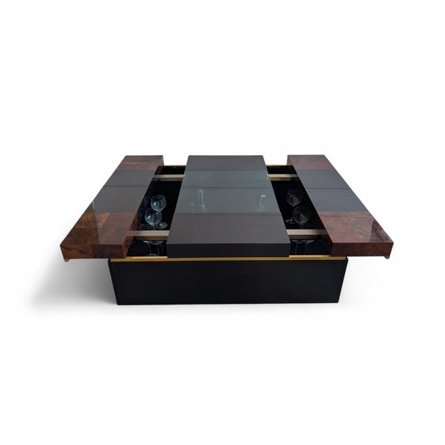 Vintage Italian Walnut Burl Coffee Table, 1970 For Sale - Image 13 of 13