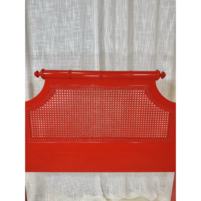 Transform your bedroom with this stunning Vintage Henry Link Bali Hai Twin Headboard! Expertly crafted from faux bamboo...