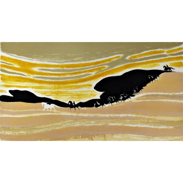 Artist: Andre Brasilier (French, born 1929) Title: Cavaliers dans les Dunes Year: 1974 Medium: Color lithograph Edition:...