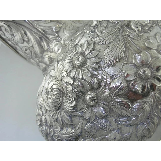 Rare Sterling Silver S Kirk & Son Water Pitcher Repousse no.26F ~No Mono ~41ozt For Sale - Image 17 of 18