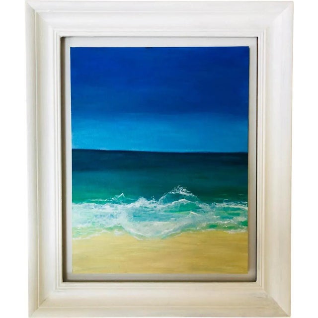 Coastal "Missing Cornwall 2" Contemporary Seascape Acrylic Painting For Sale - Image 3 of 5