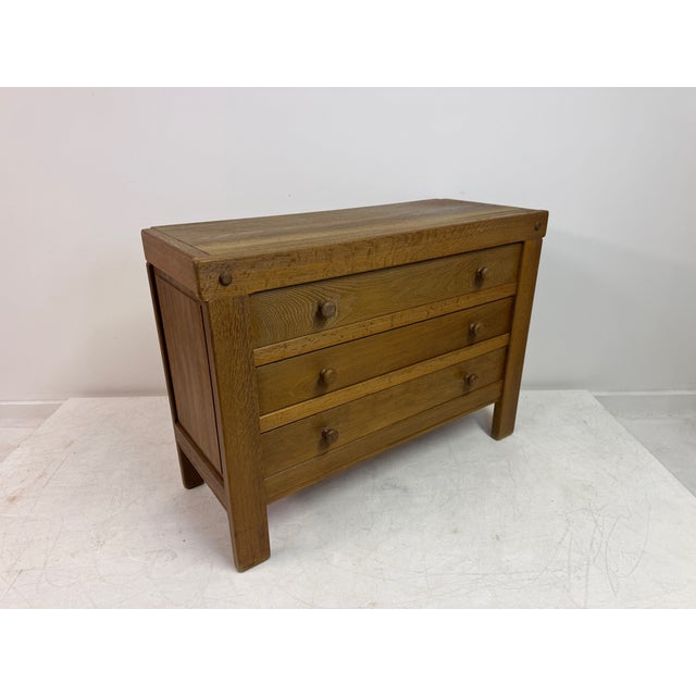 Brutalist Oak Chest of Drawers, 1970s For Sale - Image 9 of 14