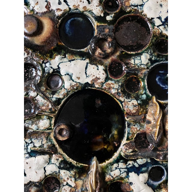 Helmut Friedrich Schäffenacker Germany, 1921–2010 Brutalist Wall Relief, Circa 1975 Polychrome glazed stoneware Impressed...