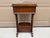 Mid-20th Century Brandt Walnut Faux Bamboo Side Table With Drawer & Magazine Rack For Sale - Image 15 of 17
