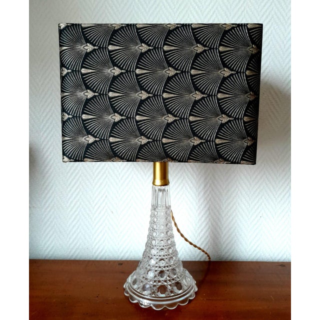 Art Deco Lamp with Custom-Made Rectangular Lampshade, 1950s For Sale - Image 14 of 14