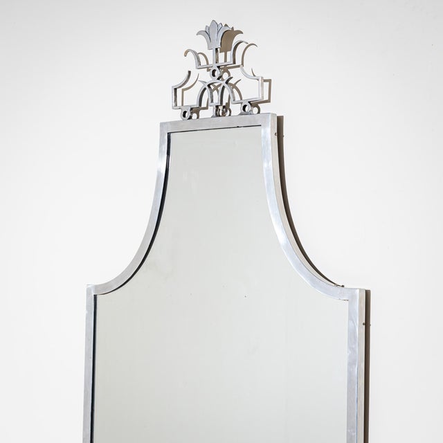 Metal Wall Mirror, Attributed to Domus Nova Production, Italy, 1st Half 20th Century For Sale - Image 7 of 7