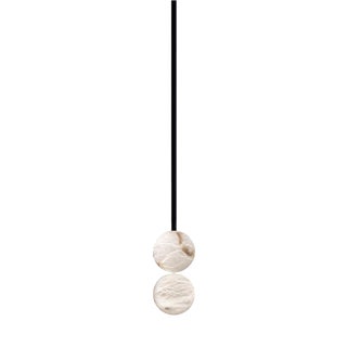 Raim Pendant Lamp with 2 Spheres by United Alabaster For Sale