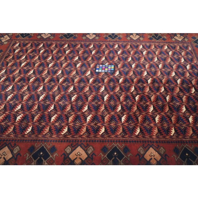 Semi Antique Hand Made Afghani Afghanestan Rug For Sale - Image 9 of 14