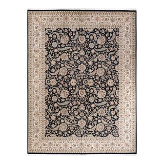 Mogul, One-of-a-Kind Hand-Knotted Area Rug in Black, 9' 2" x 12' 3" For Sale