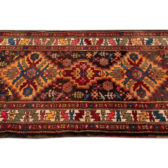 Colorful Vintage Malayer Handmade Wool Runner For Sale - Image 9 of 10