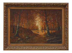 French Artist, Forest, 1926, Oil on Canvas, Framed
