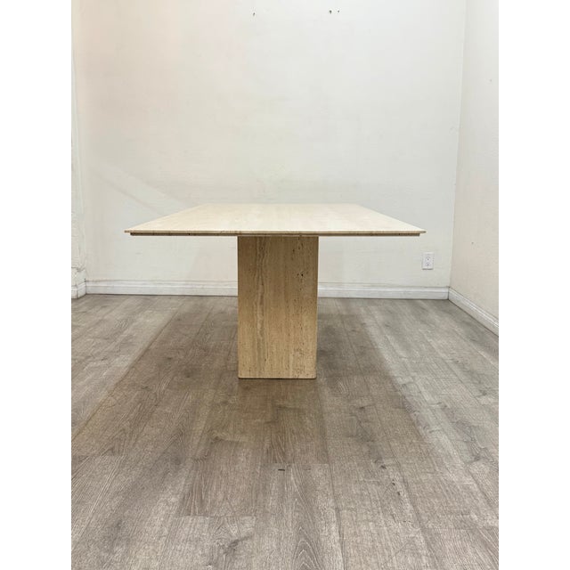 Travertine Dining Table For Sale In Los Angeles - Image 6 of 8