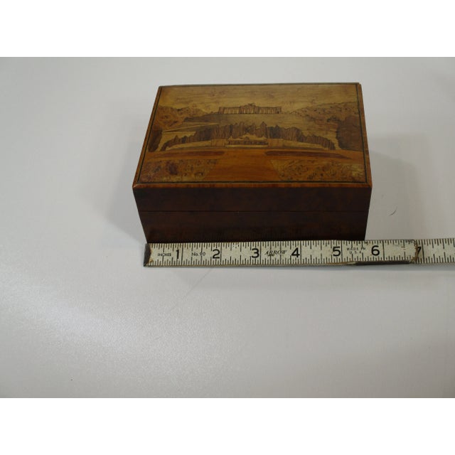 Casa Di Sorrento Antique Italian Grand Tour Souvenir Box with Burl Wood Inlay, Sorrento Italy For Sale - Image 4 of 9