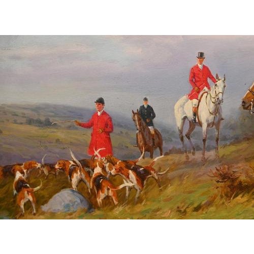 Levine, English Fox Hunt, Oil Painting, Framed For Sale - Image 7 of 11