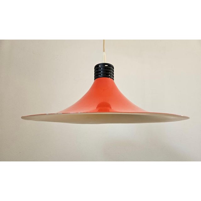 Mid-Century Modern Mid-Century Space Age Red Pendant, Italy, 1970s For Sale - Image 3 of 11