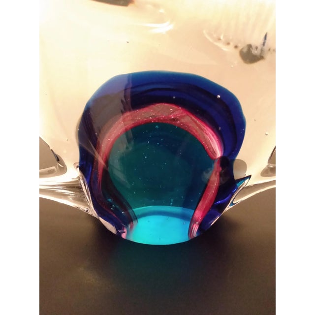 Murano Tropical Angelfish Hand Blown Glass Art Sculpture For Sale - Image 6 of 7