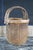 Early 20th Century Antique Chinese Hand Woven Willow Rice Gathering Basket Bentwood Handle Bucket For Sale - Image 6 of 8